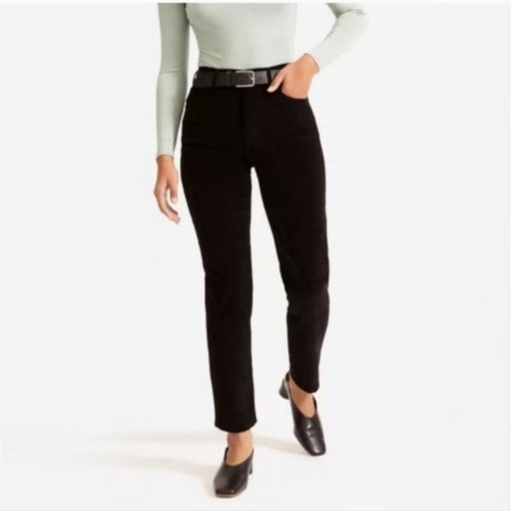Everlane Baby Cord Cheeky Crop 26 Black Corduroy Straight pants